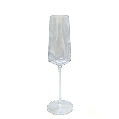 Flauta de champán de plástico desmontable transparente portátil